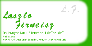 laszlo firneisz business card